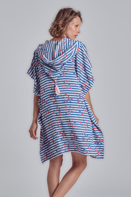 Djellaba Short Dress Cherry