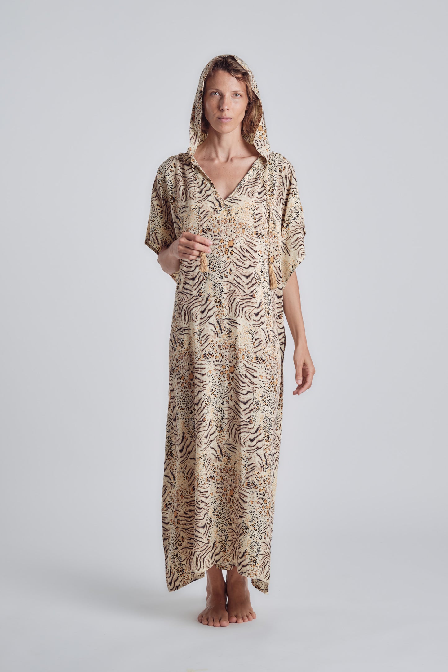 Djellaba Long Dress Tiger