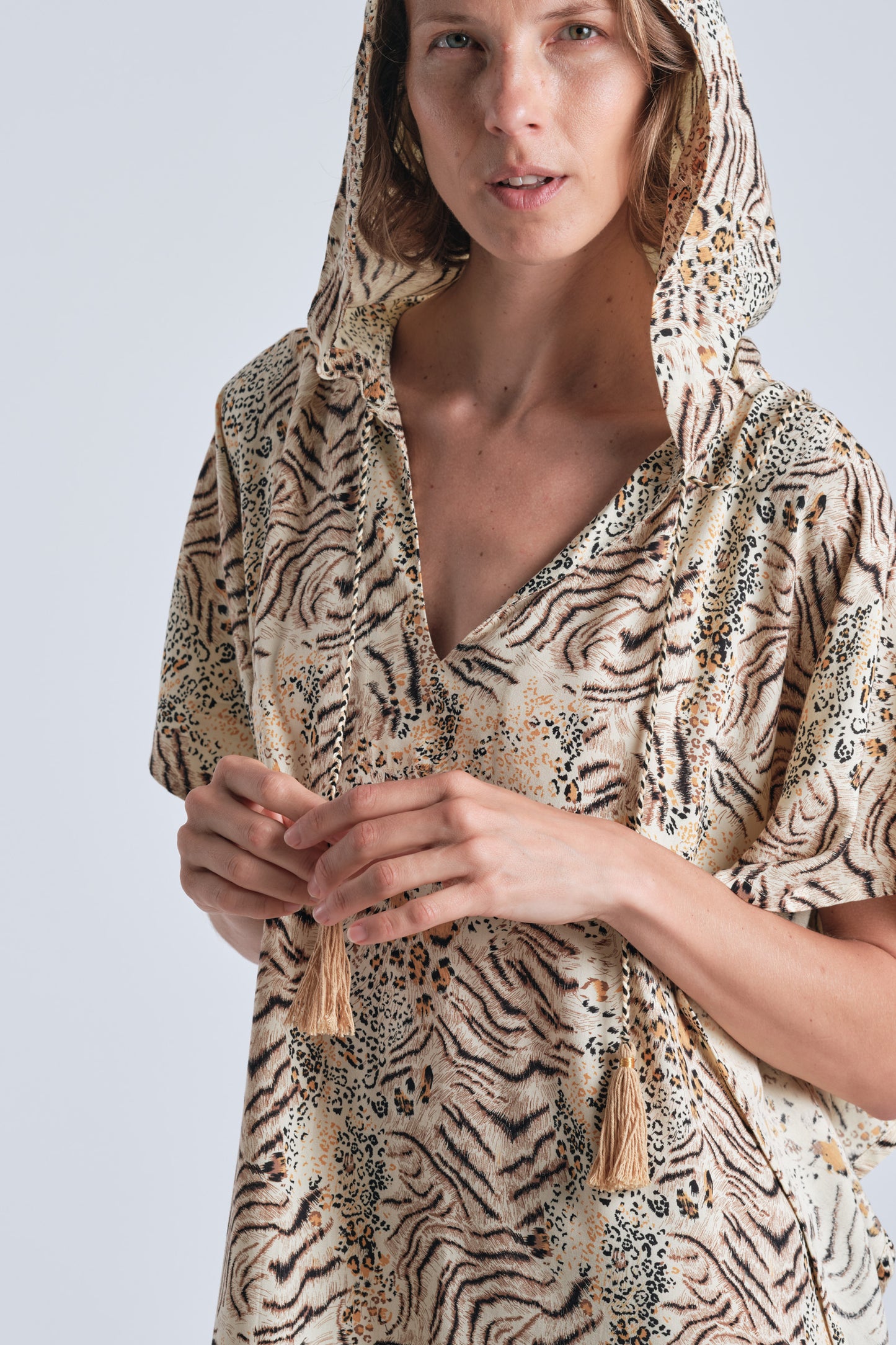Djellaba Long Dress Tiger