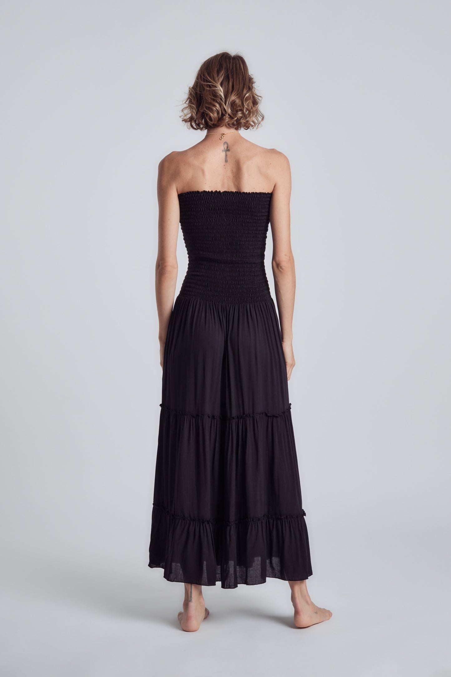Goma Long Dress Black