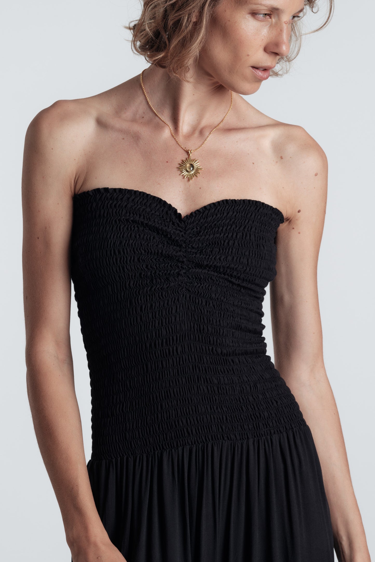 Goma Long Dress Black