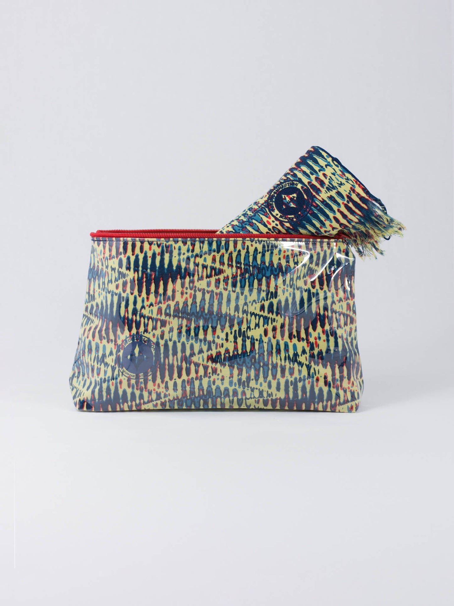 Ensemble paréo/pochette ondulé