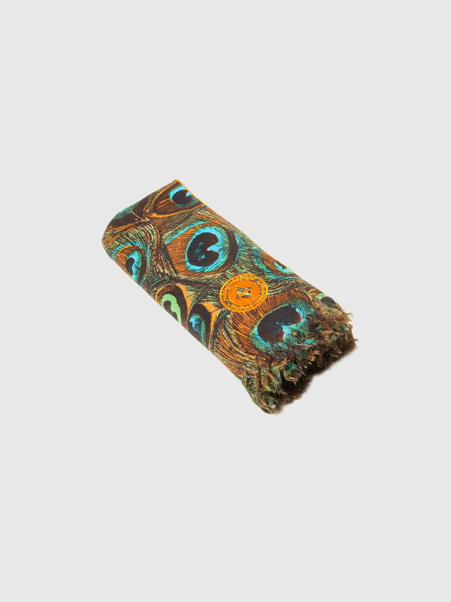 Ensemble paréo/pochette paon