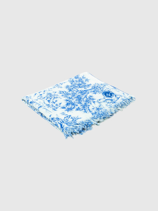 Ensemble paréo/pochette bleu Jouy