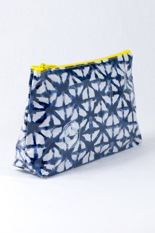 Ensemble paréo/pochette indigo
