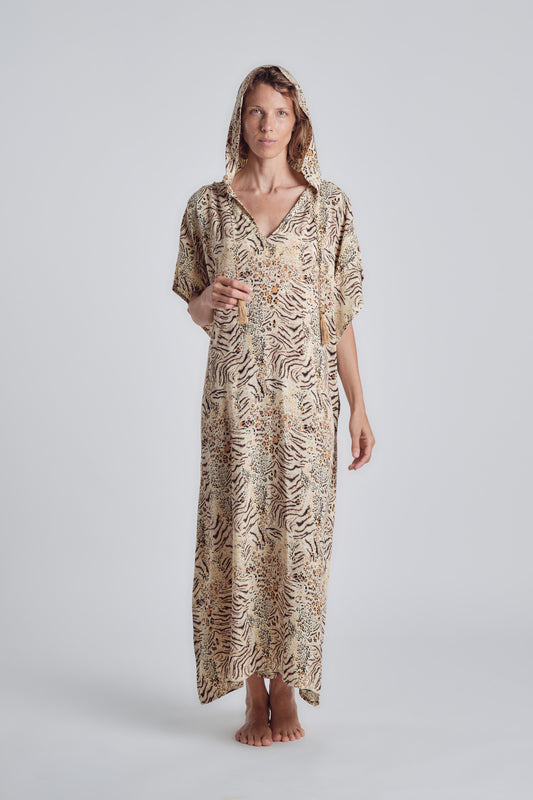 Djellaba Long Dress Tiger