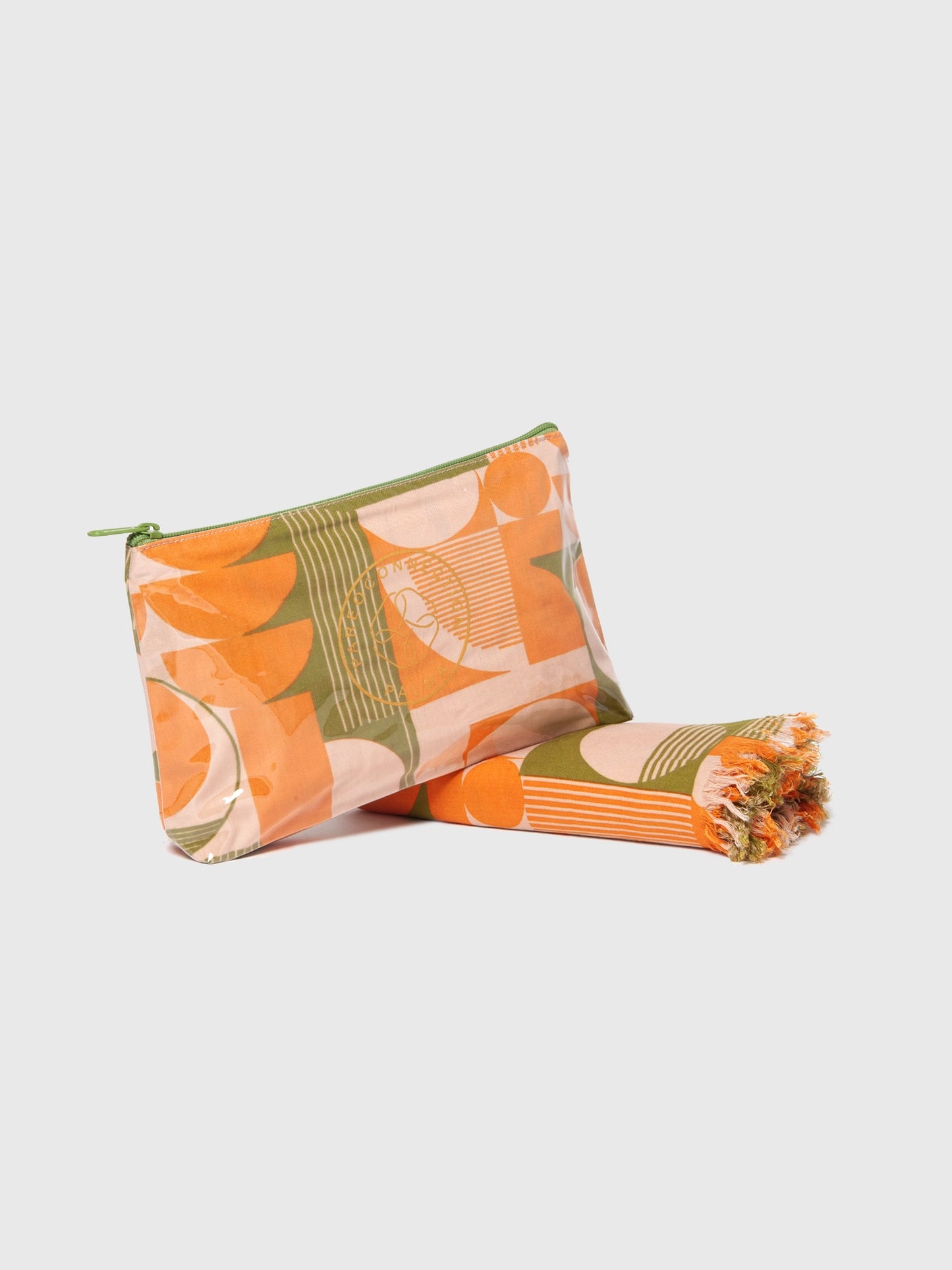 Set Pareo / Clutch Retro abricot