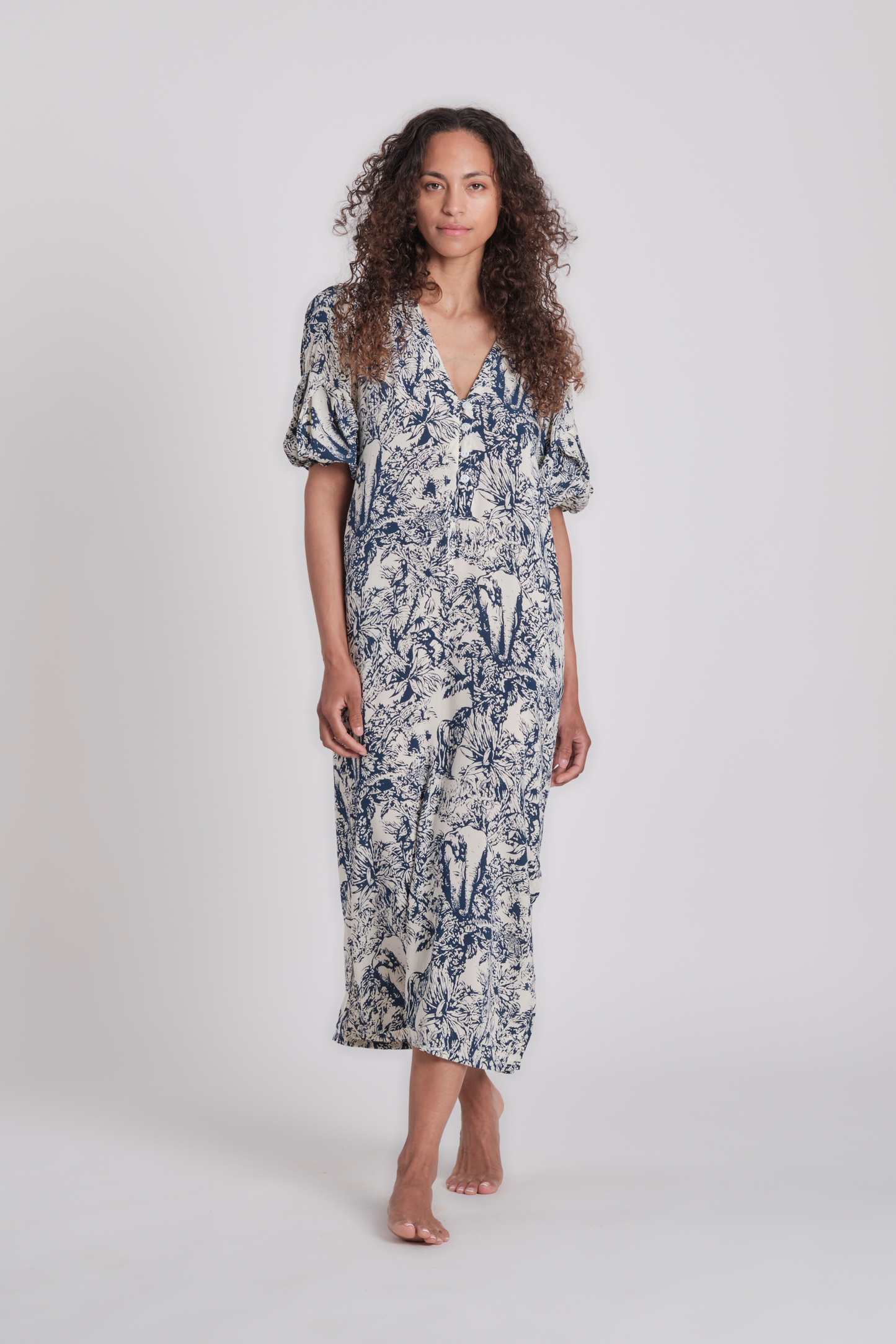 Vestido Plume Jungle navy