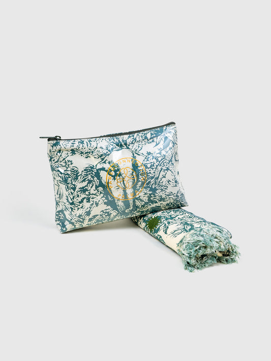 Set Pareo / Clutch Jungle Teal